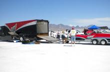 Bonneville Speed Week 2010 unloading